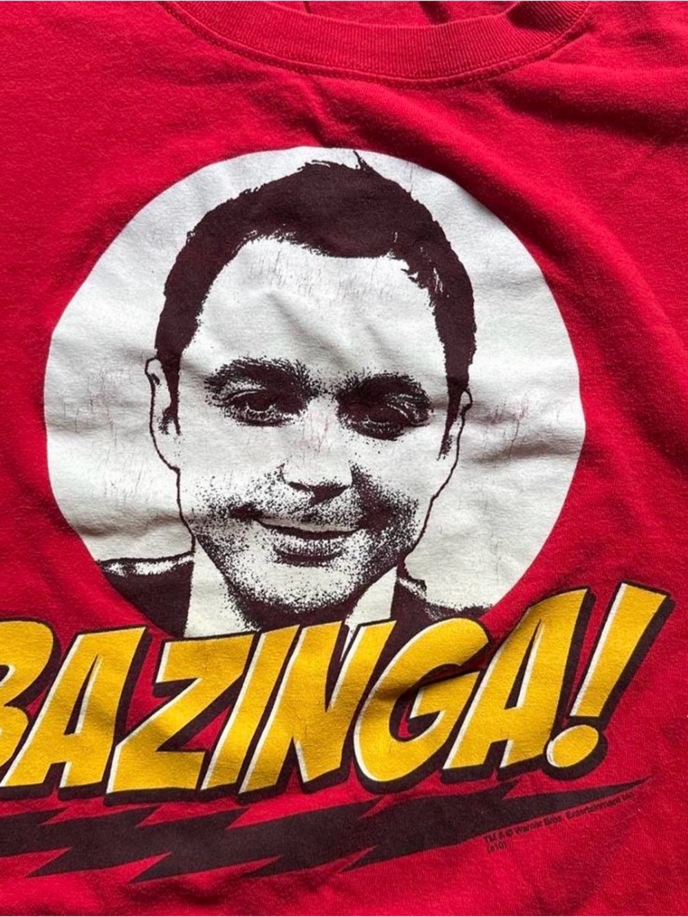 Red Graphic 'Bazinga!' Men's Tee